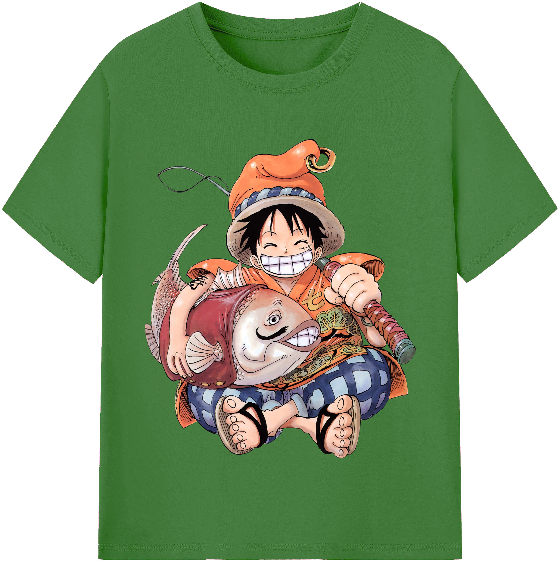 ワンピース モンキー・D・ルフィ ONE PIECE Monkey D. Luffy レディースカジュアルプリントTシャツ（綿100％）